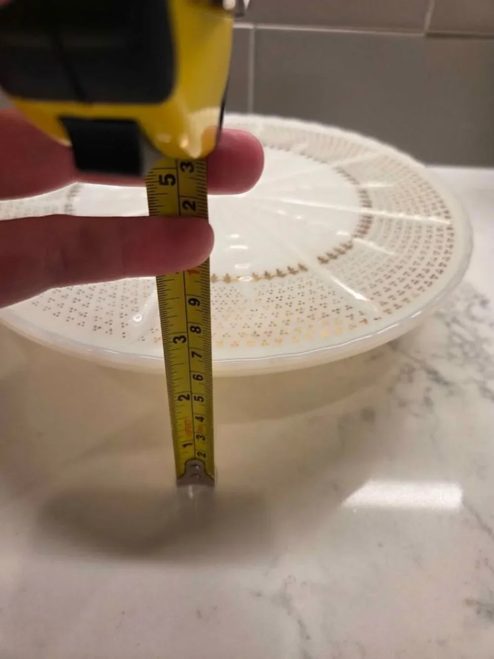 Vintage Anchor Hocking cake stand milk glass